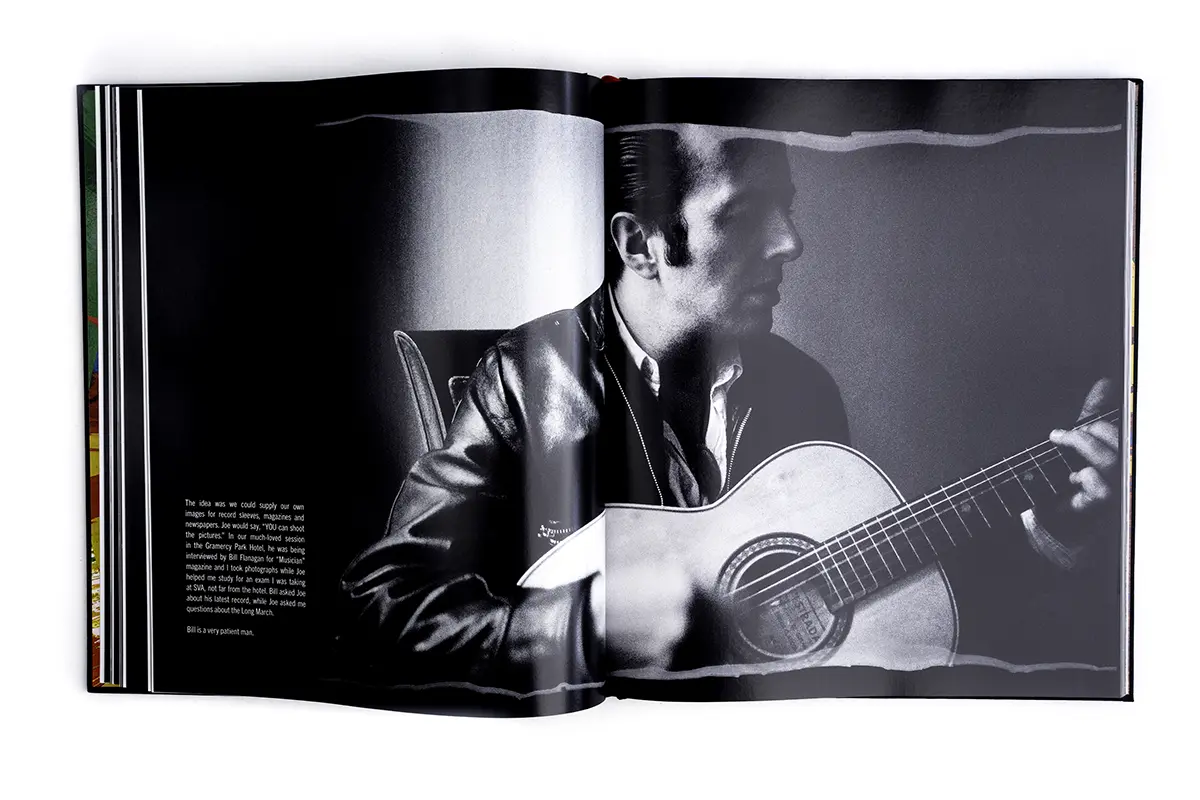 Spread from Print the Myth: Joe Strummer Portraits 1981–2002 by Josh Cheuse, published by Rocket 88