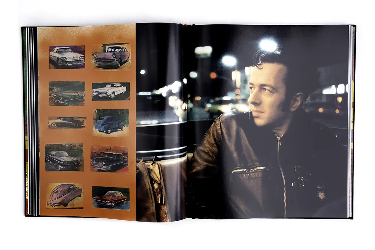 Spread from Print the Myth: Joe Strummer Portraits 1981–2002 by Josh Cheuse, published by Rocket 88